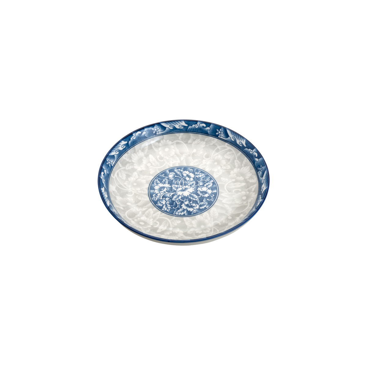 Prato Fundo de Porcelana Blue Garden Coupe 18,9cm Lyor
