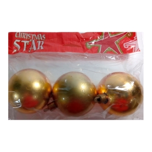 Bola de Natal Fosca Ouro 60mm c/3
