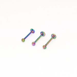 Trio Piercings Australianos em Aço Labret Micro Ball
