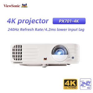 Viewsonic 4k projetor 3840x2160 240hz refrescam a taxa 3d hdr celling vídeo beamer cinema para o cinema em casa PX701-4K