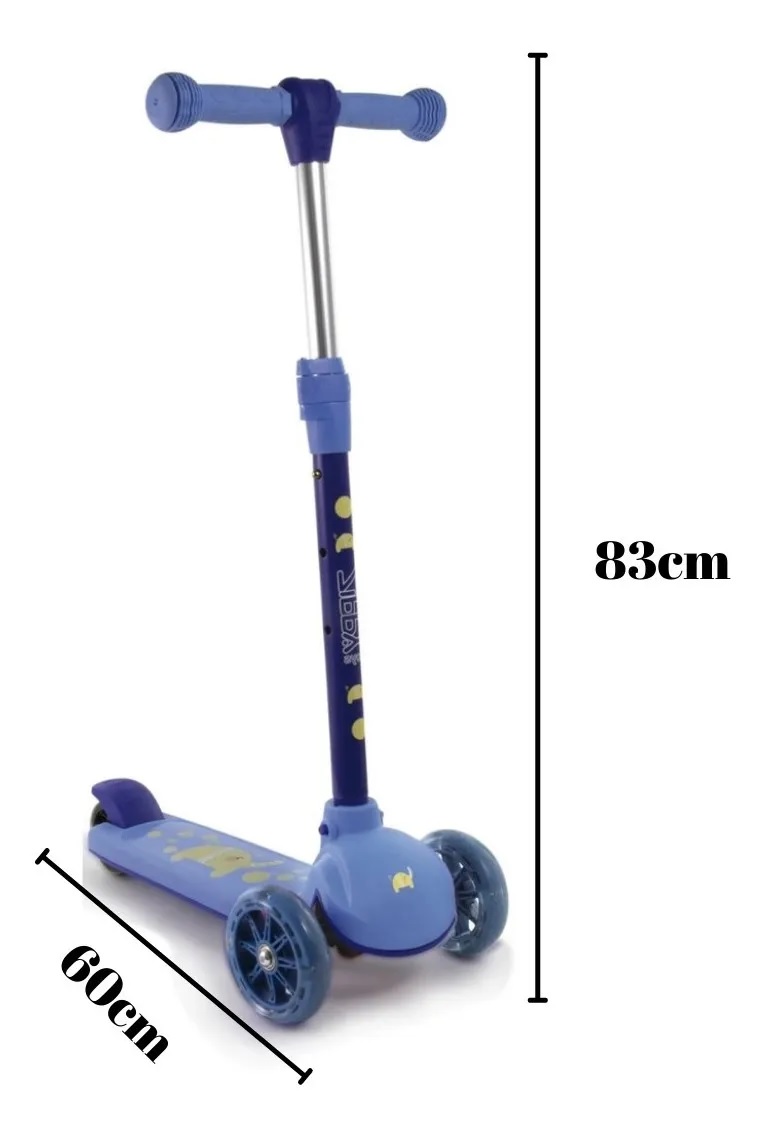 Patinete 3 Rodas Led Azul até 60kg - Zippy Toys PN20M1 - Foto 1
