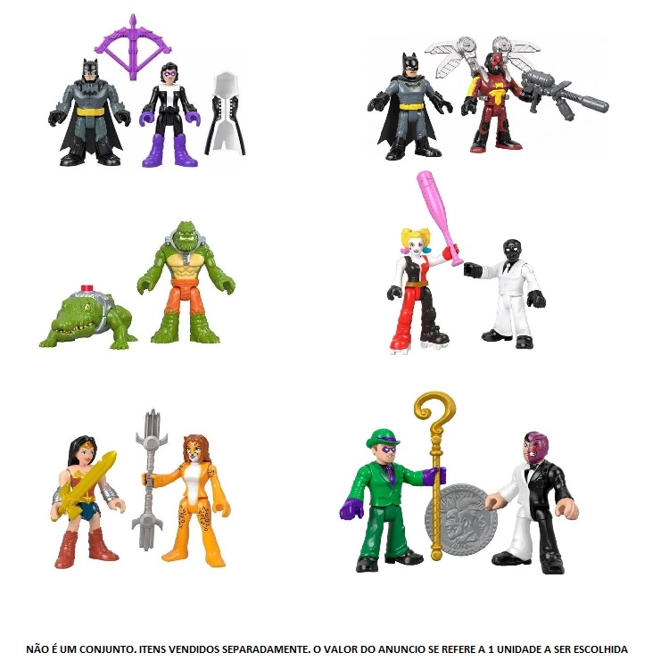 Super Herois - Mini Figuras Articuladas 8cm - Fisher Price Imaginext M5645 - Foto 0