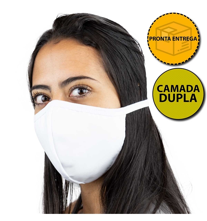 5 Mascaras Dupla Proteção Respiratória Não Descartável de Algodão Ajustável