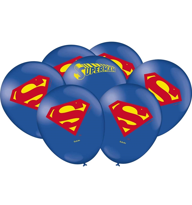 Balão Festa Superman Geek Decoração de Aniversário Número 9