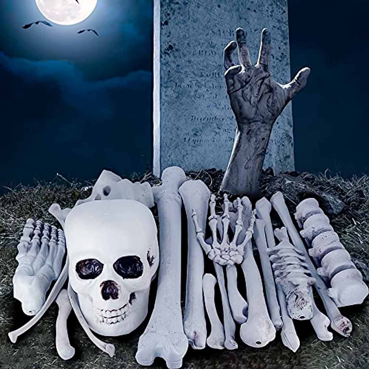 Decoração de Halloween Ossos de Esqueleto 11 Peças
