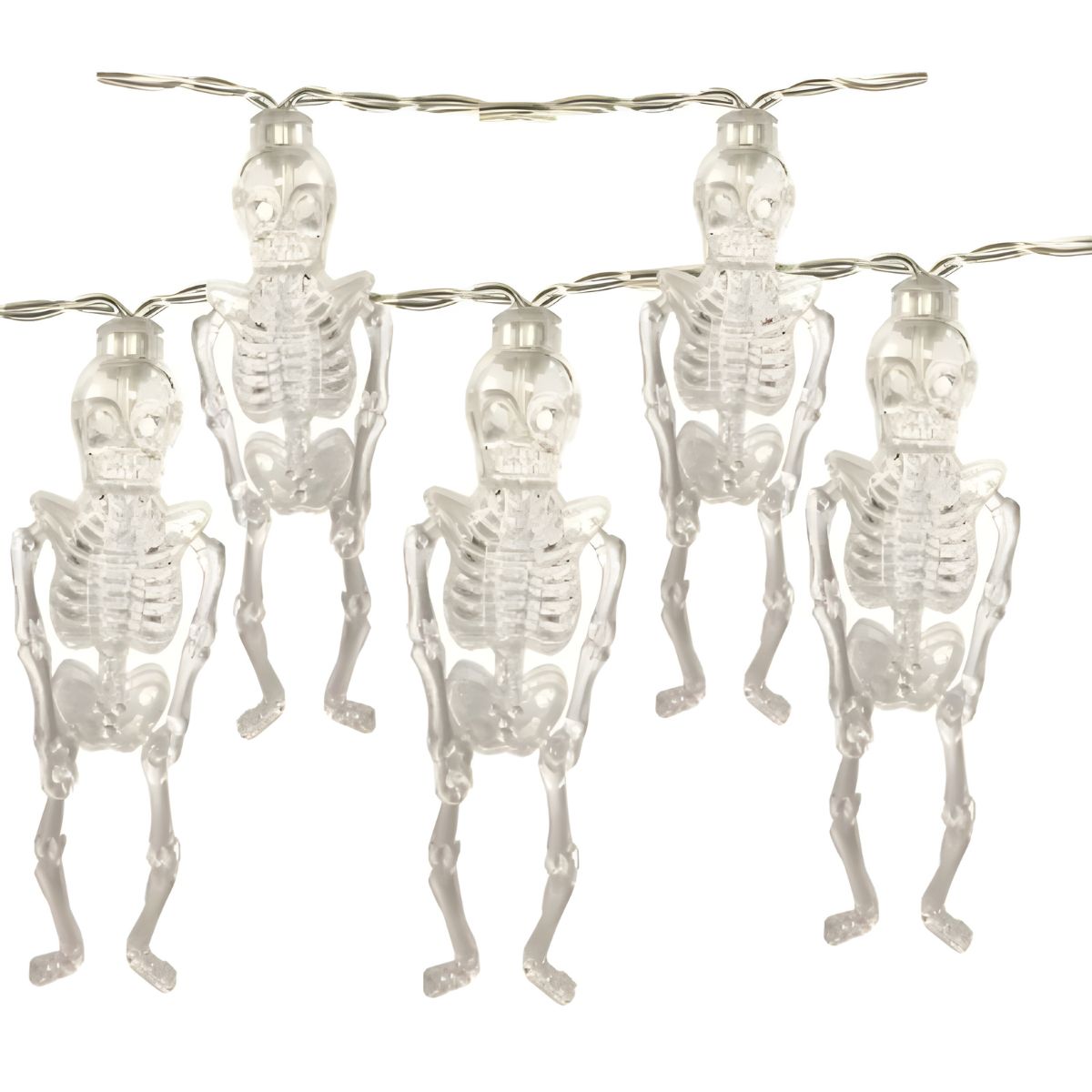 Decoração Halloween Cordão Led de Esqueleto Com 1,8 Metros