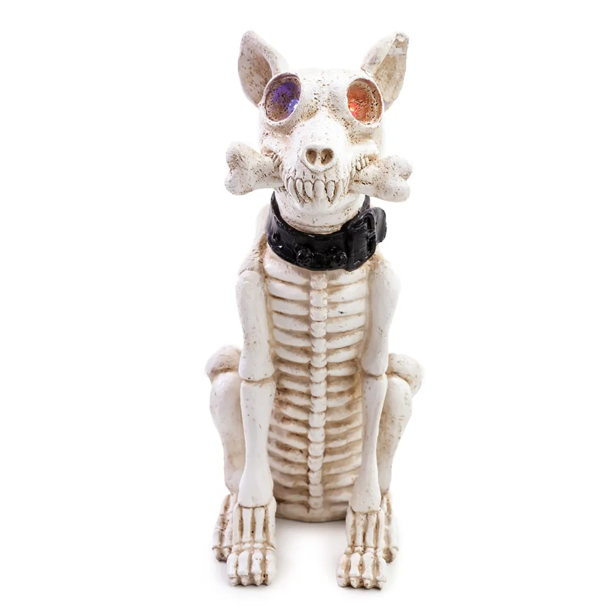 Decoração Halloween Esqueleto de Cachorro Grande Com Luz
