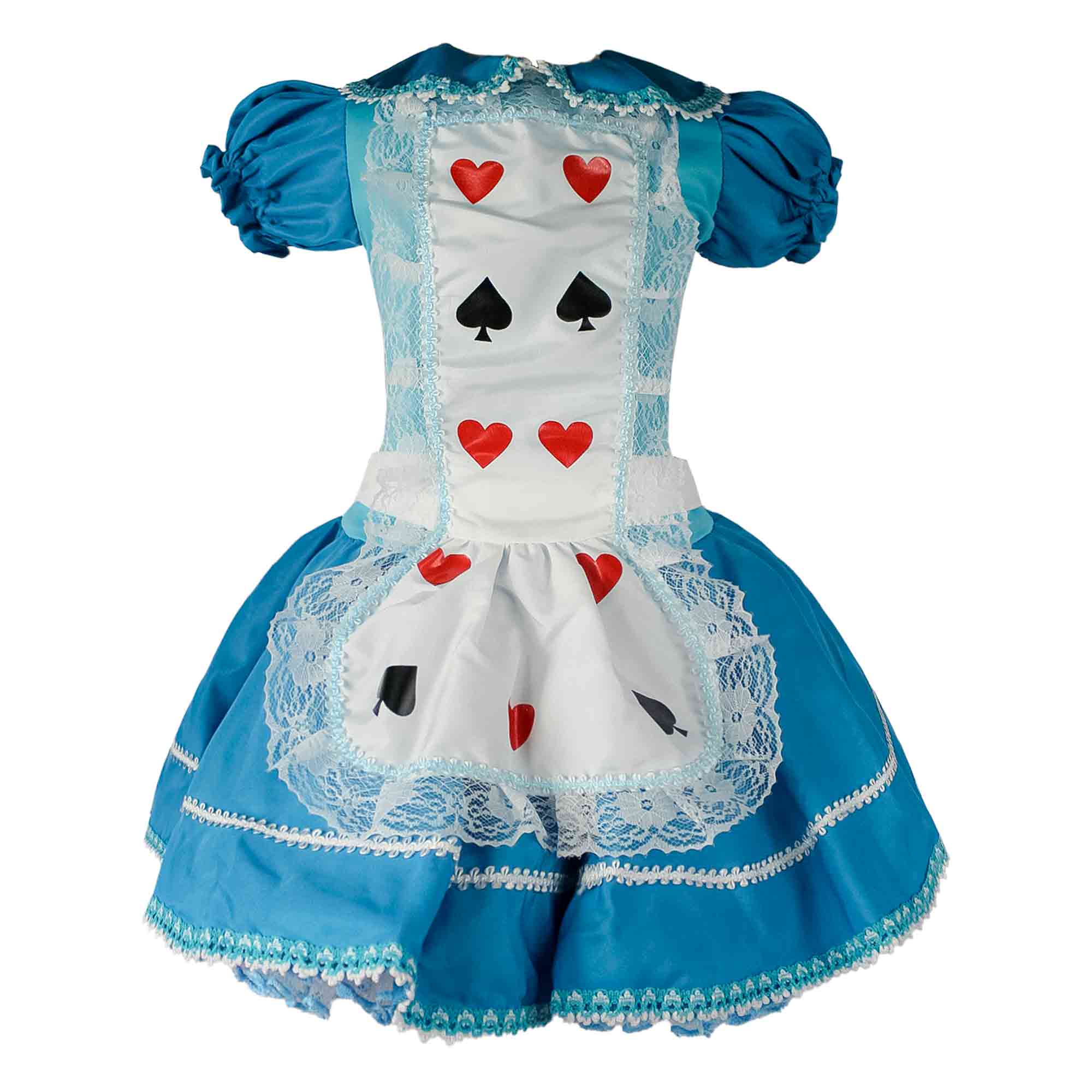 Fantasia Alice No País Das Maravilhas Vestido de Luxo Infantil
