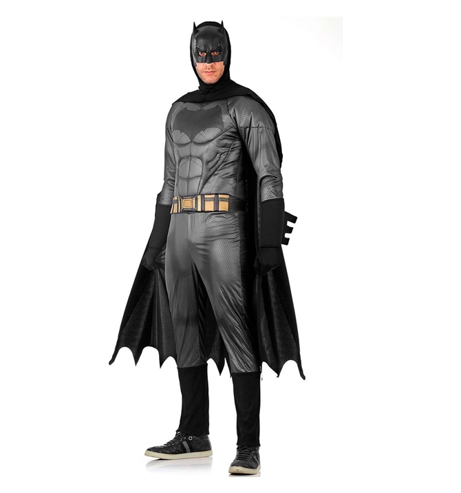 Fantasia Batman Adulto De Luxo Com Músculo Capa e Máscara
