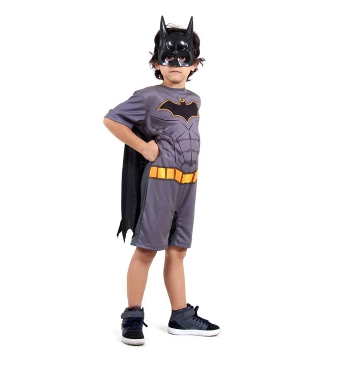 Fantasia Batman Infantil Curta Com Máscara e Capa