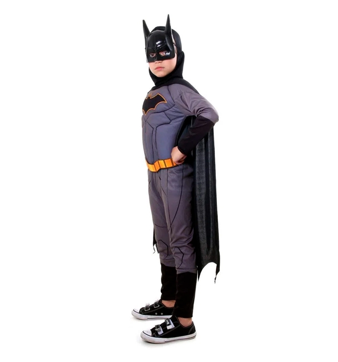 Fantasia Batman Infantil Luxo Com Máscara e Capa