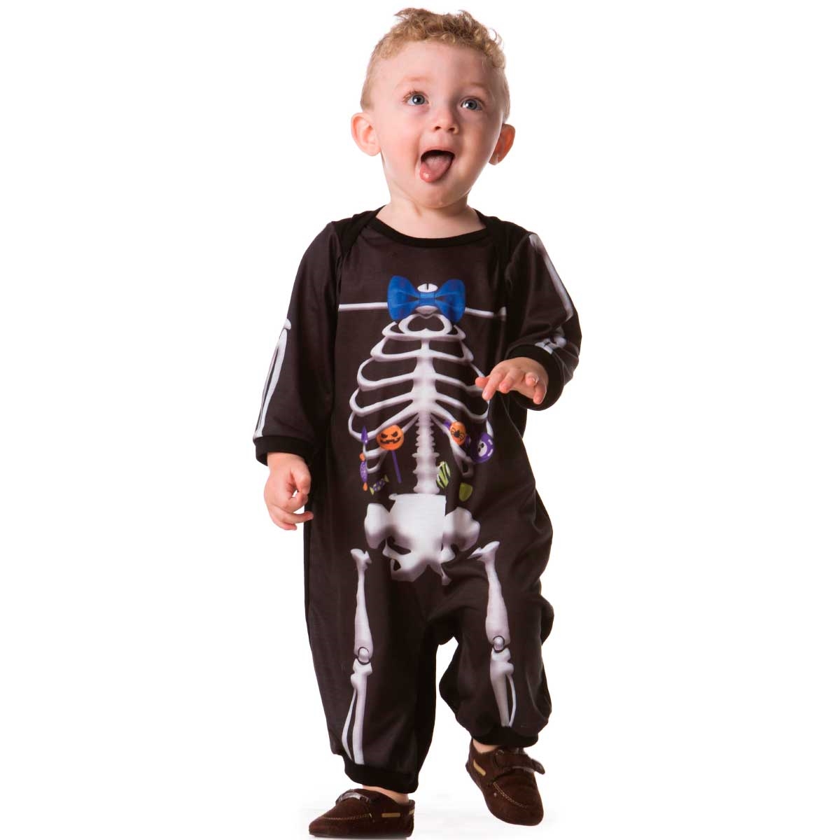 Fantasia De Esqueleto Bebe Menino Pra Halloween 3 a 18 meses