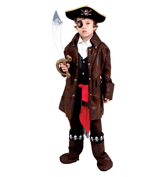 Fantasia de Pirata Infantil Masculina Com Tapa Olho