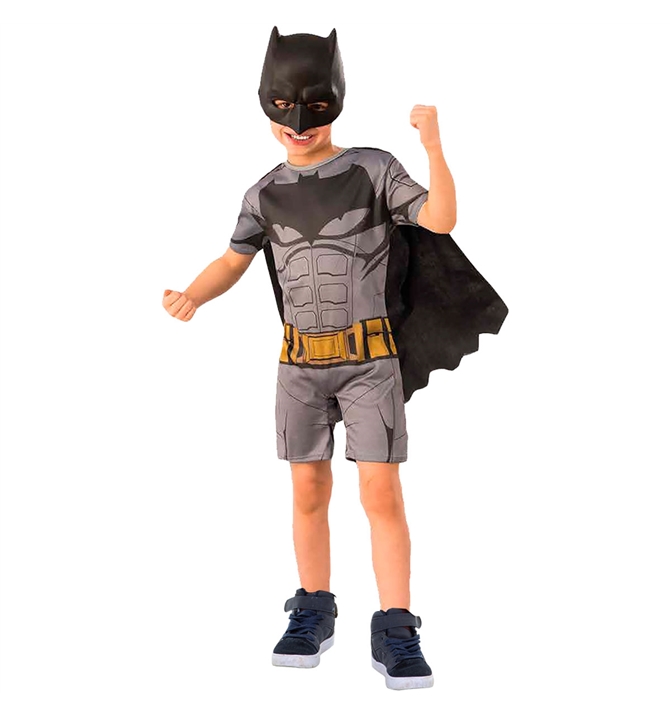 Fantasia do Batman Infantil Curta Com Máscara e Capa Removível