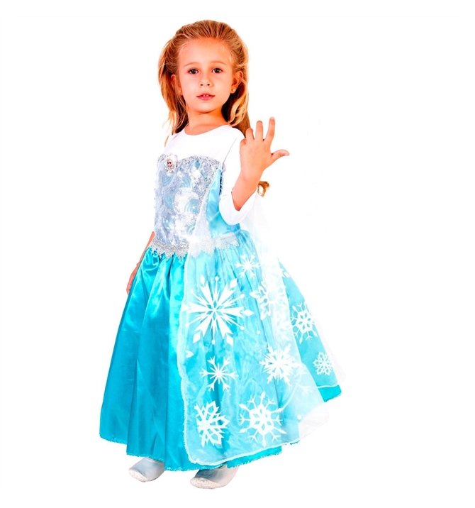 Fantasia Elsa Frozen infantil Premium Detalhada
