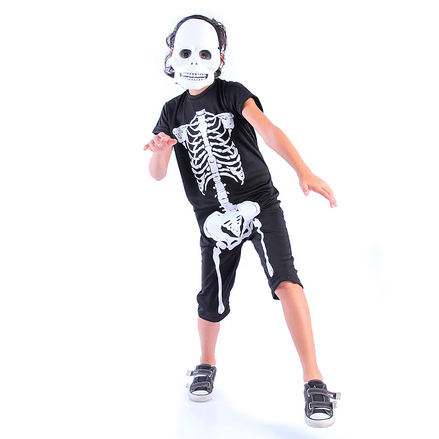 Fantasia Esqueleto Infantil Curta de Halloween