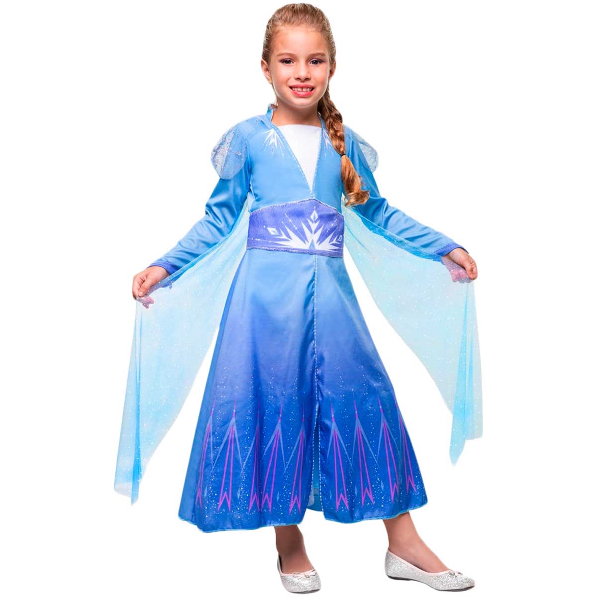 Fantasia Frozen 2 Infantil Vestido Princesa Elsa de Luxo Disney