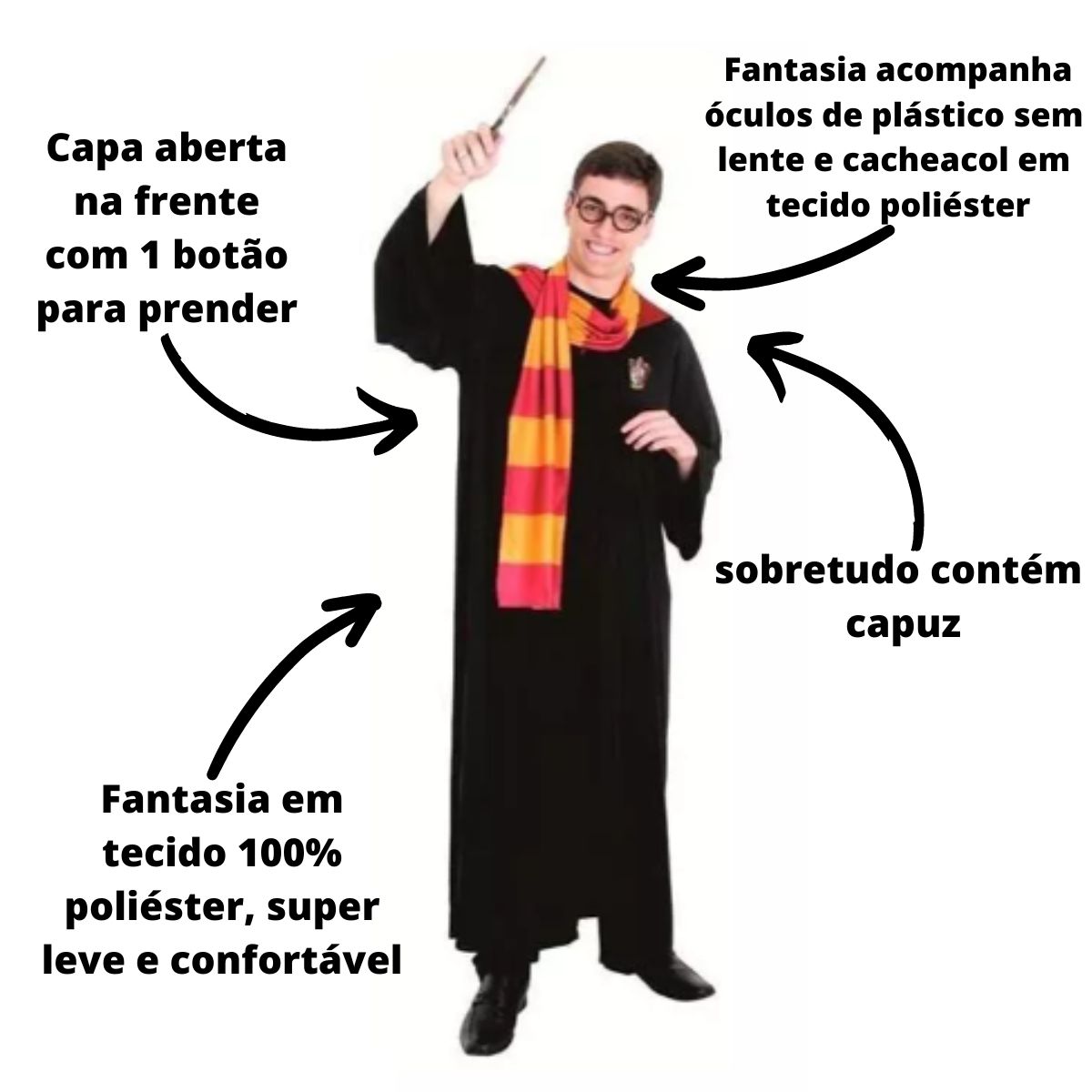 Fantasia Harry Potter Adulto Luxo Sulamericanas