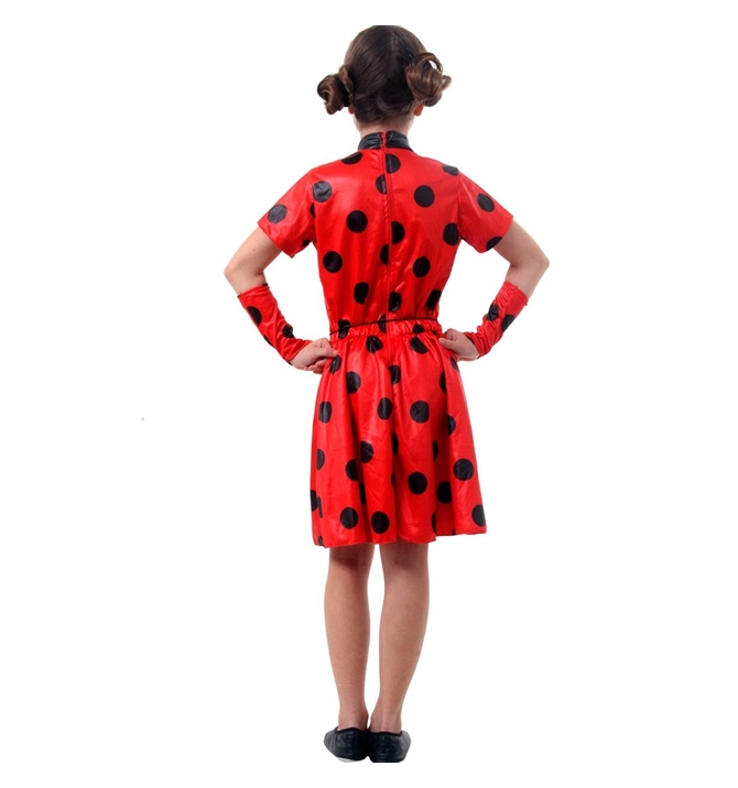 Fantasia Ladybug Vestido Infantil Original Miraculous Com Pochete
