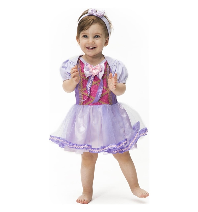 Fantasia Rapunzel Bebê Vestido Princesa Luxo