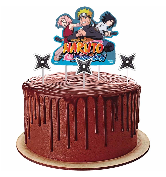 Topo de Bolo Naruto Para Festa de Aniversário Menino
