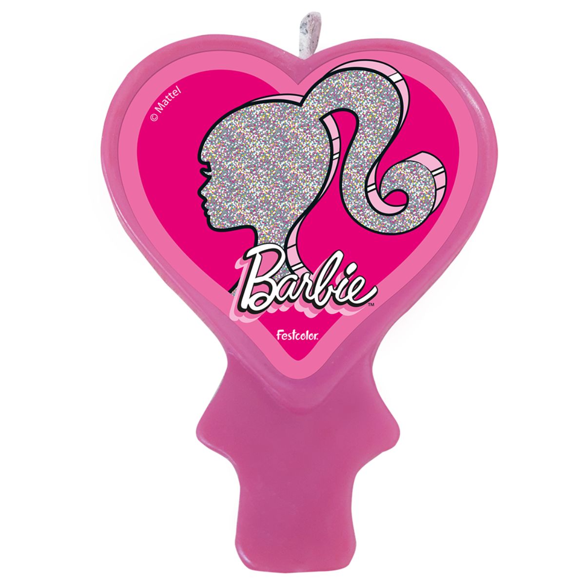 Vela Barbie Coração Para Bolo de Aniversário Sem Número