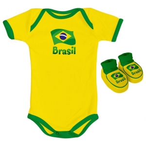 Kit Body Colorido BRASIL Torcida Baby