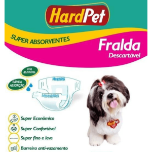 Fralda Descartável HardPet Cães Fêmeas C/12 unidades