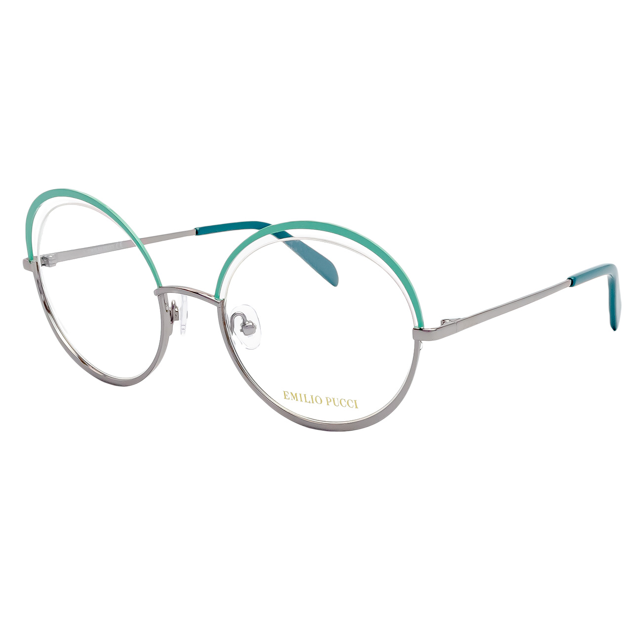 Óculos de Grau Emilio Pucci EP5207 095 Prata e Verde