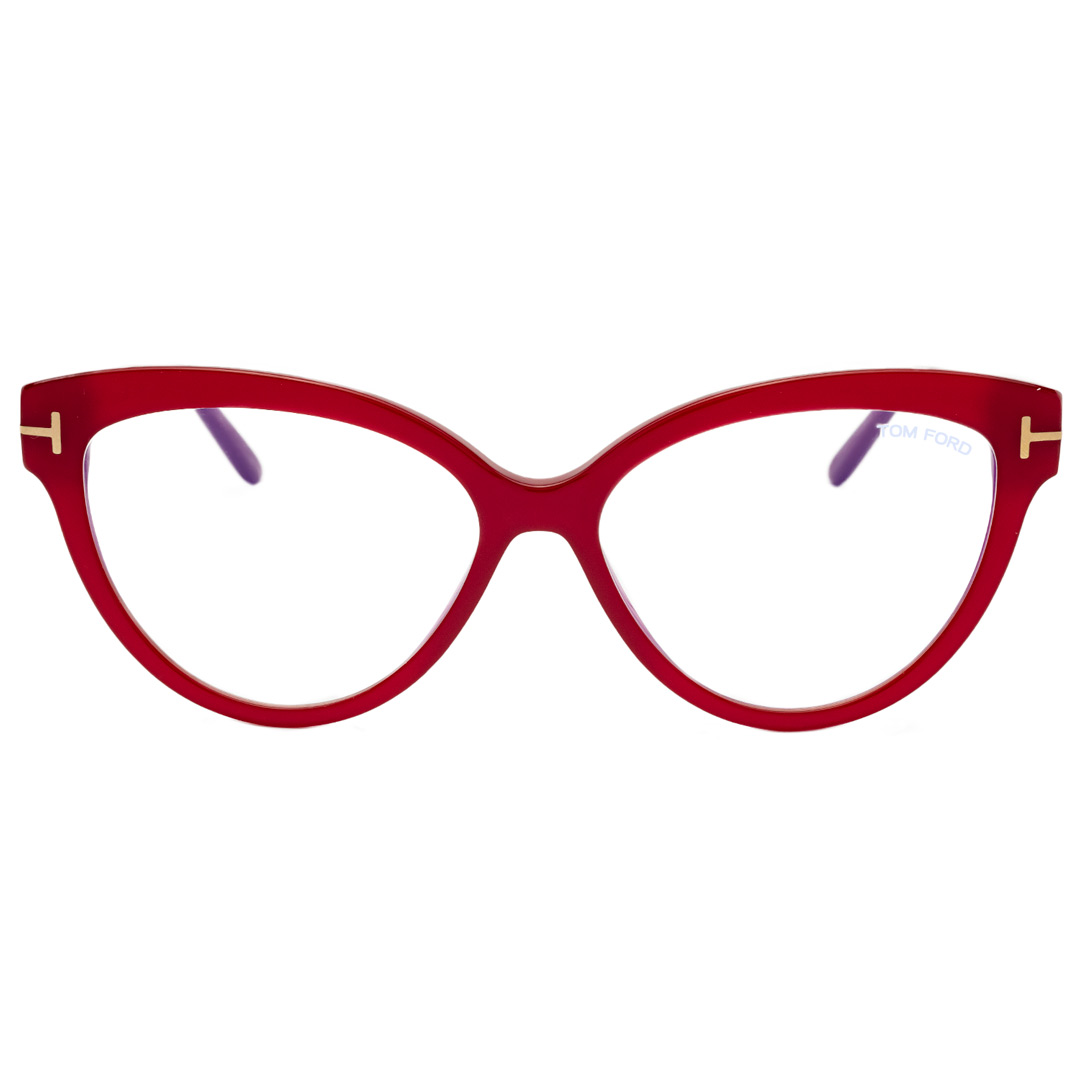 Óculos De Grau Gatinho Tom Ford Tf5763-B Vermelho