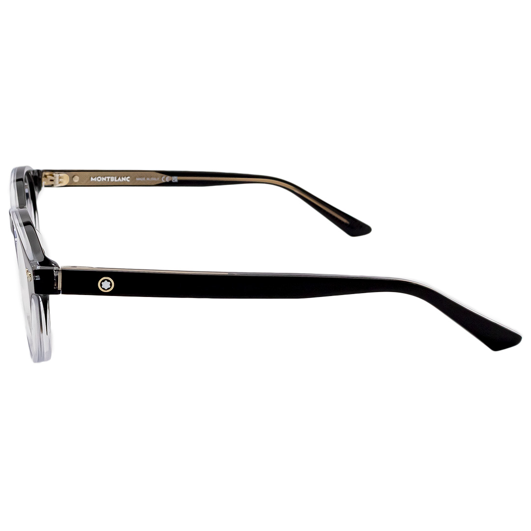 Óculos de Grau Mont Blanc MB0255O 001 Preto e Transparente