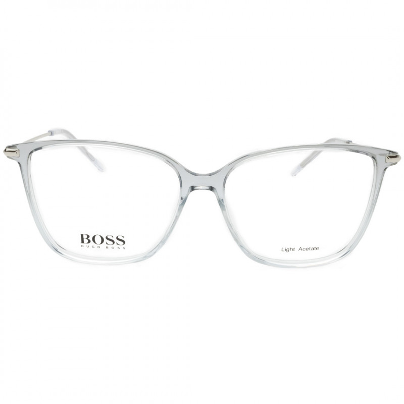 Óculos De Grau Quadrado Hugo Boss 1330 Cinza Translúcido