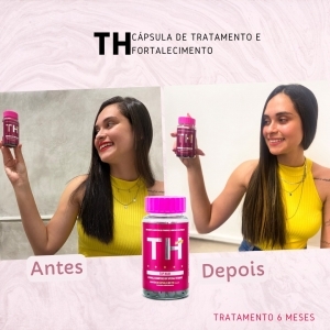 TH Top Hair: Cápsulas para crescimento e antiqueda de cabelo - Tratamento profissional Biofios de 30 dias. Produto ORIGINAL