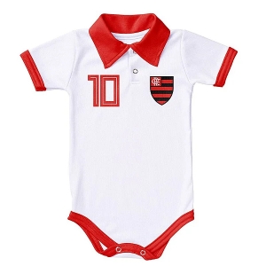 Body Polo Bebê Futebol Flamengo Oficial