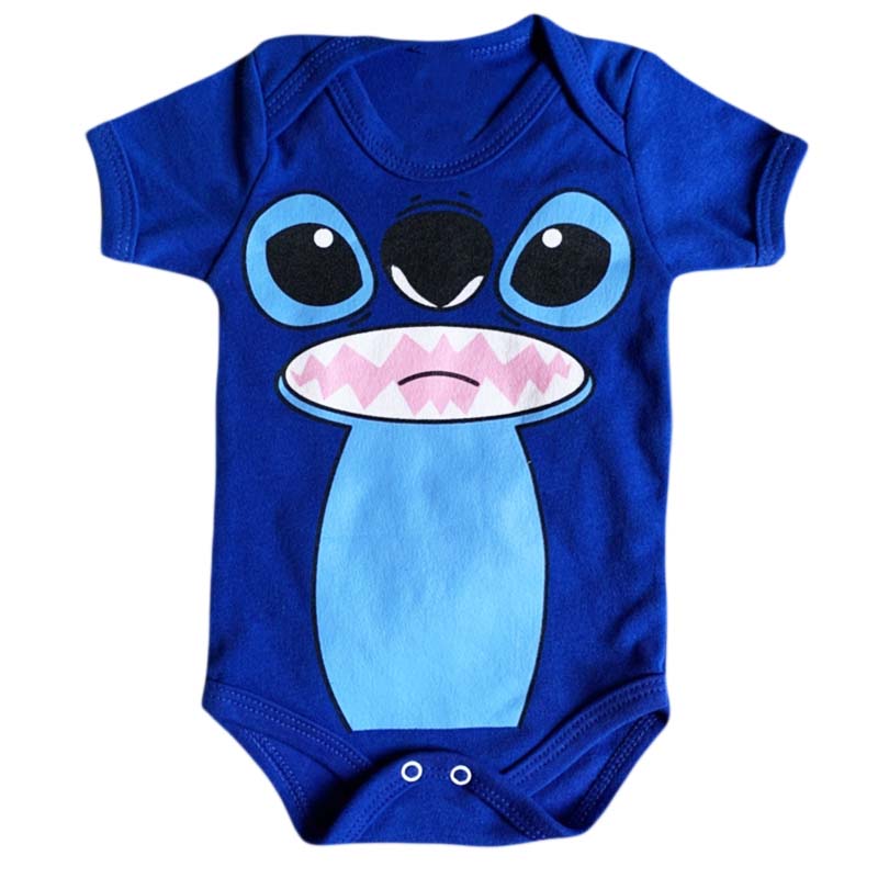 Body Bebê Lillo & Stitch Azul