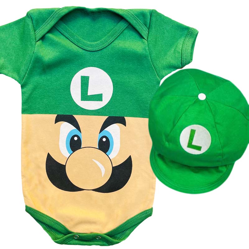 Body Bebê Luigi com Boina