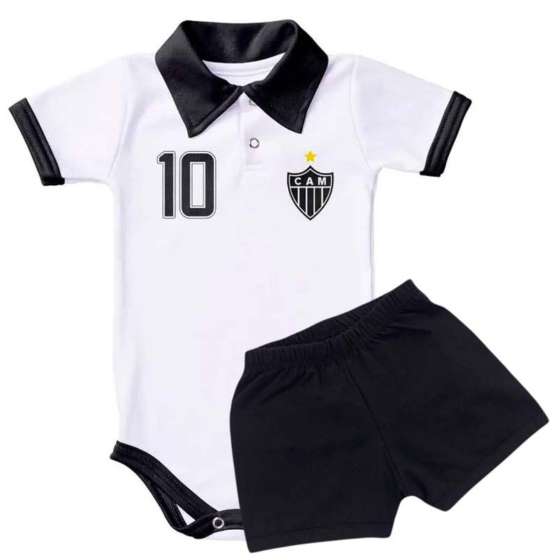 Conjunto Bebê Body e Shorts Polo Futebol Atletico Mineiro
