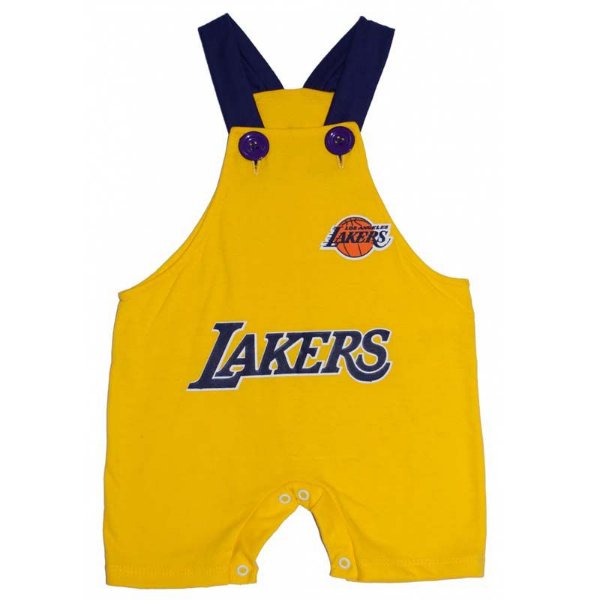 Jardineira Regata Bebê Basquete NBA Los Angeles Lakers