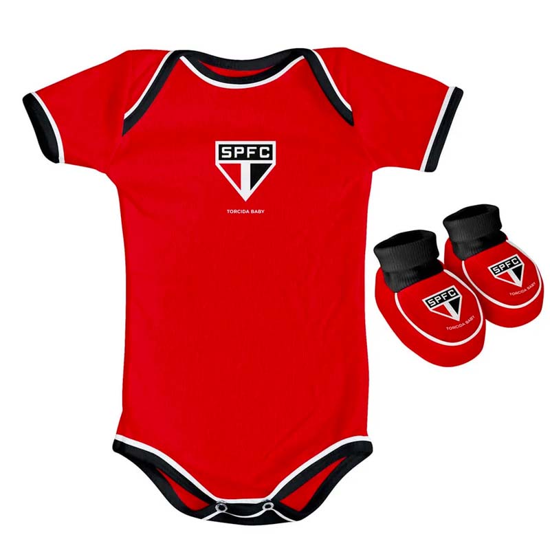 Kit Body Bebê Futebol São Paulo Oficial