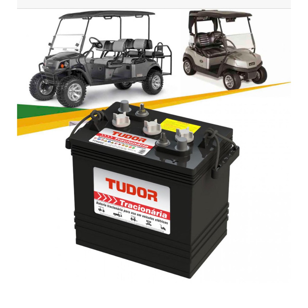 Bateria Tracionaria Tudor TT36GGC 6v 225ah Veículo Elétrico, Carrinho de Golfe, Paleteira Elétrica, Elevatória , Paletiz