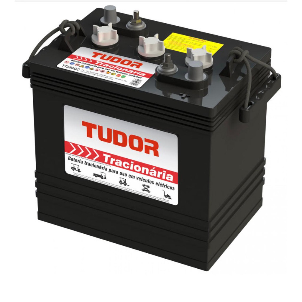 Bateria Tracionaria Tudor TT36GGC 6v 225ah Veículo Elétrico, Carrinho de Golfe, Paleteira Elétrica, Elevatória , Paletiz