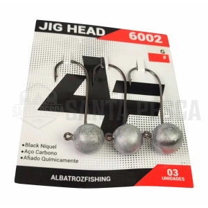 Anzol para Jig Head 6002 Albatroz Fishing - Cartela com 3 Unidades