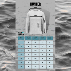 Camiseta Gola Careca Hunter com Proteção UV Realtree - Mar Negro