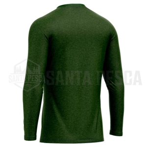 Camiseta de pesca Poliamida Proteção Solar UV com Luvinha Verde Musgo - Mar Negro