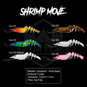 Isca Artificial Fundo Albatroz Fishing Shrimp Move - 7,5cm - 5g