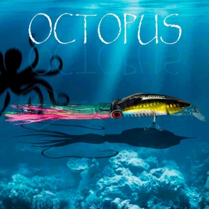 Isca Artificial tipo Lula de Meia Água Octopus 90f Poseidon - 9cm - 21g