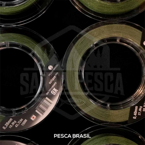 Linha Multifilamento Pesca Brasil Eclipse Ultra 9x Verde Musgo - 150m