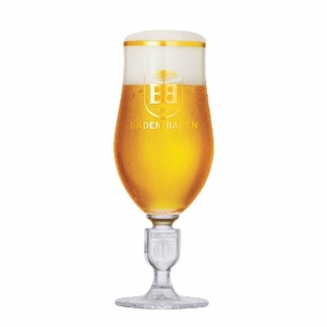 Taça de Cerveja Baden Baden Brasao Relevo Cristal 360ml Ref 7004001