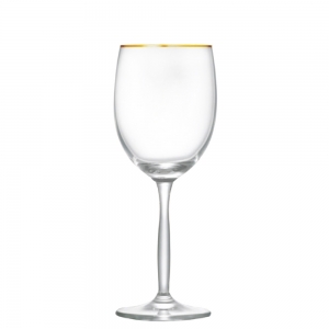 Taça de Vinho Branco Ritz com filete de ouro 335ml Ref 800090