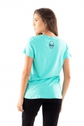 Camiseta Feminina Blurred Lines Verde - Foto 0